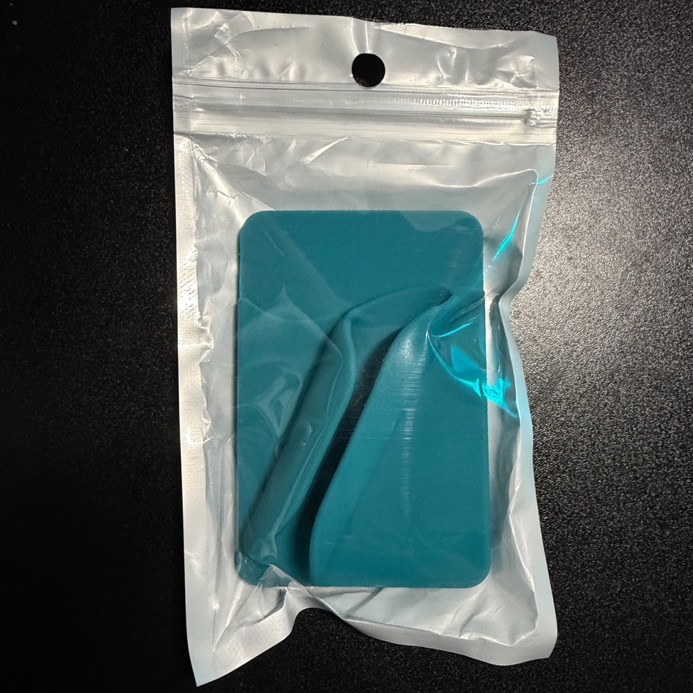 Teal Silicone Removable Wallet and Lip Gloss Card Holder